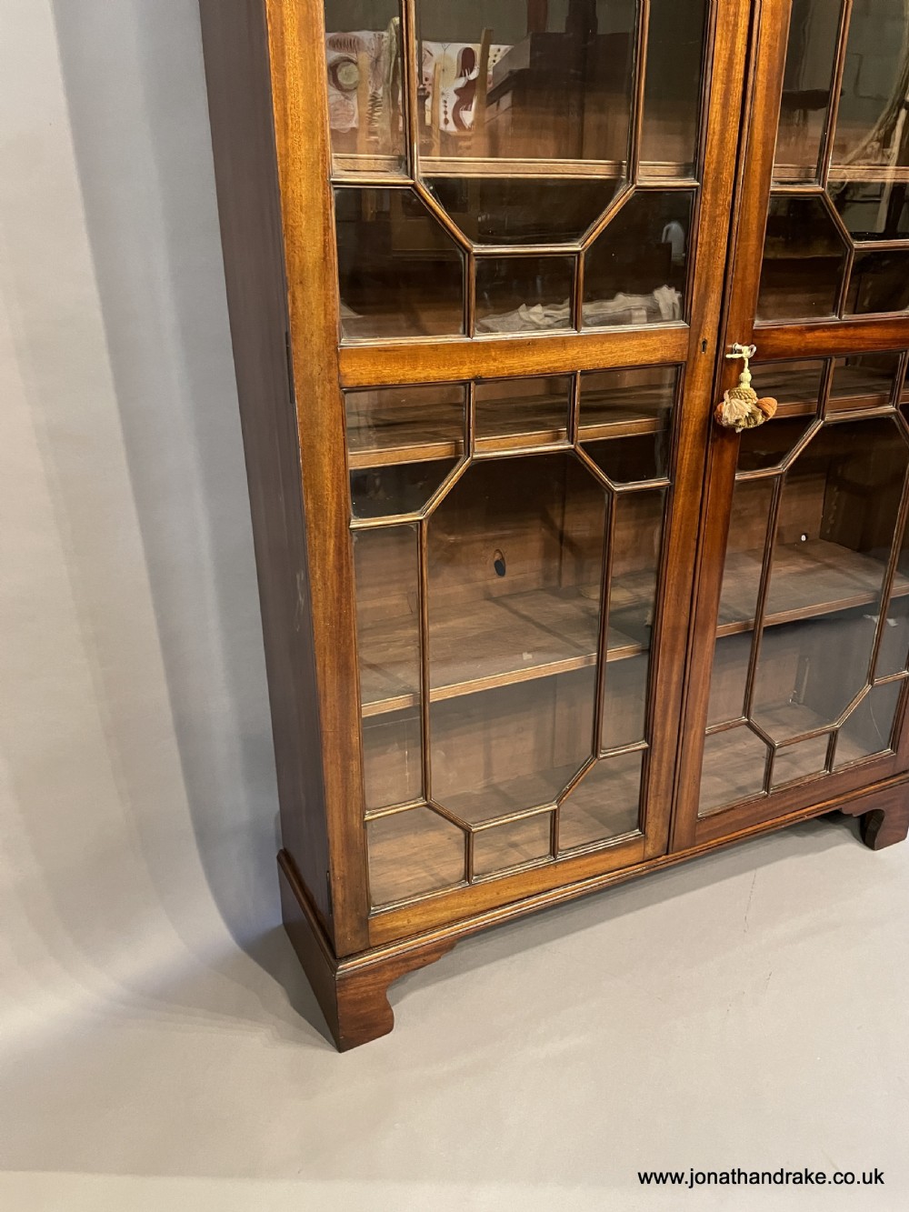 Georgian mahogany large bookcase. View VII