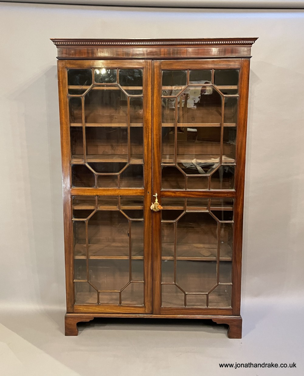 Georgian mahogany large bookcase. View IX