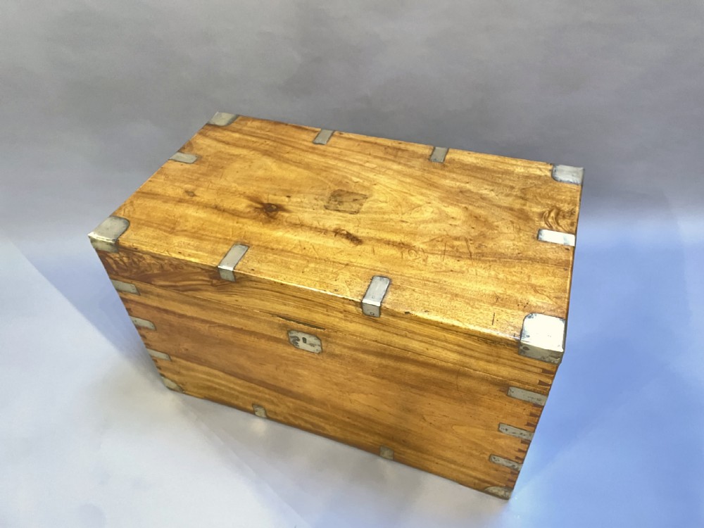 C19th camphor campaign trunk View II