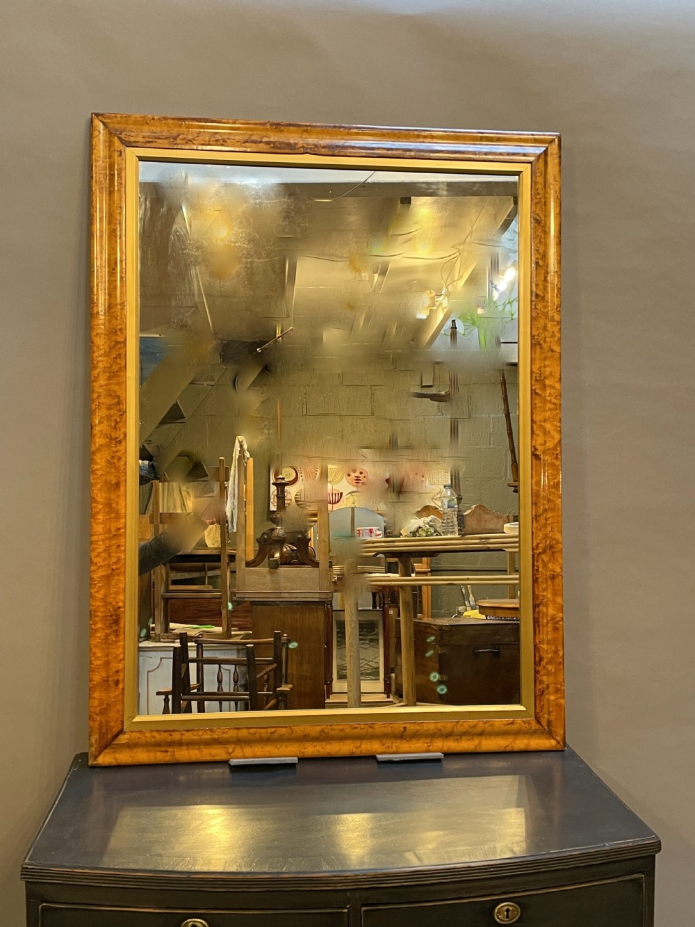 Victorian Maple Framed Wall Mirror