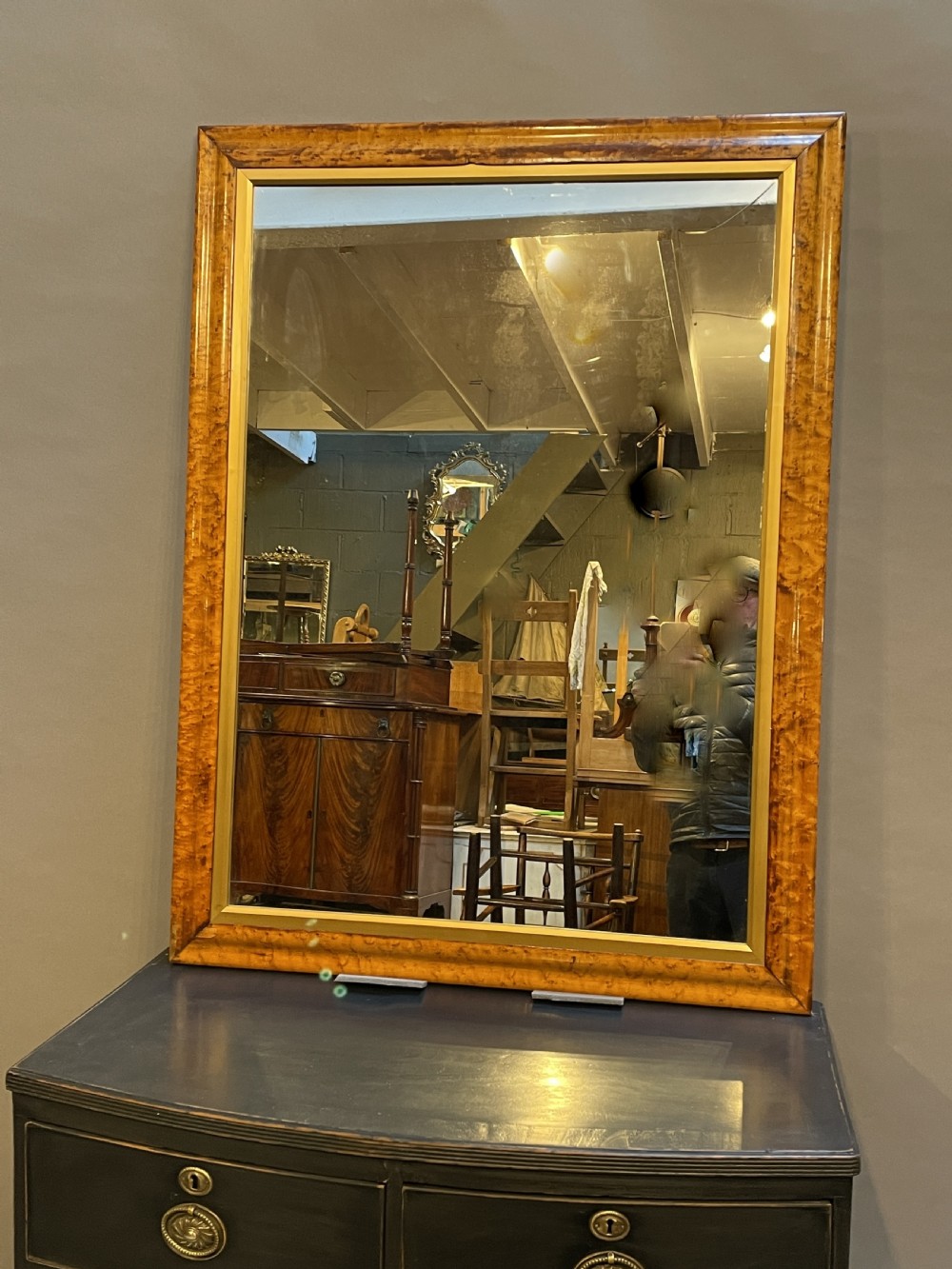 Victorian Maple Framed Wall Mirror View V