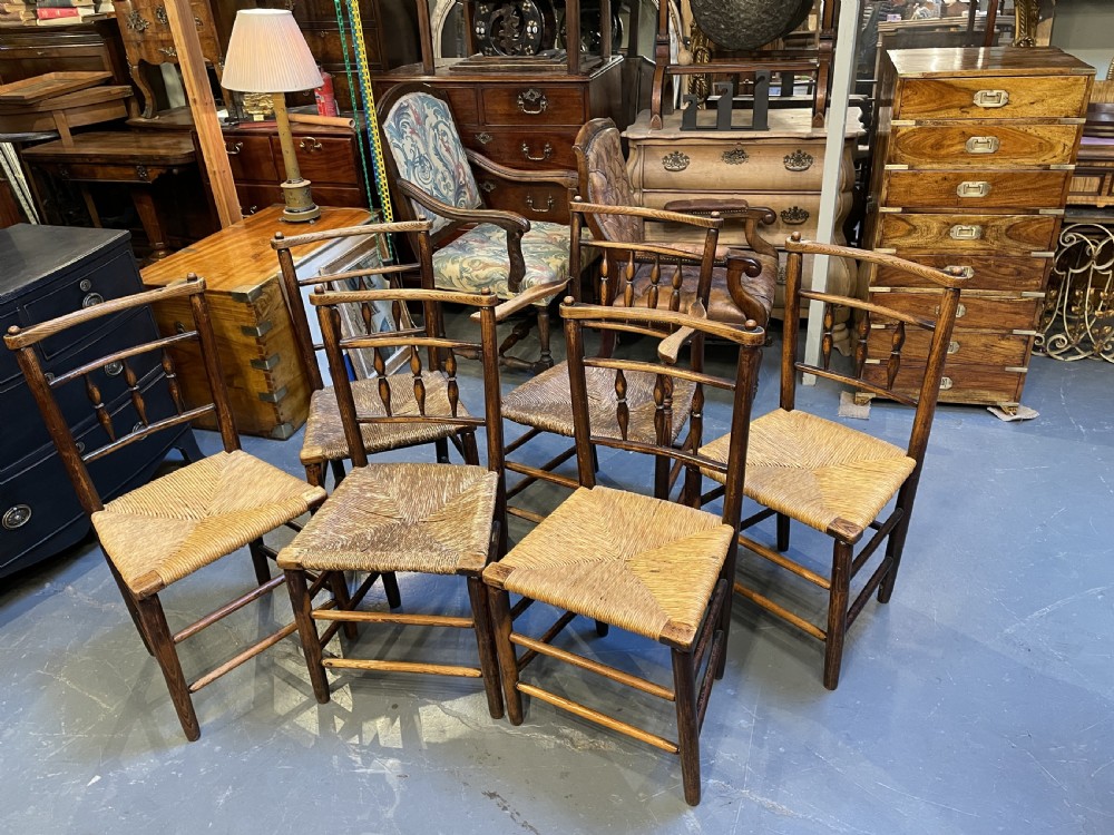 Set C19th Country Dining Chairs View II