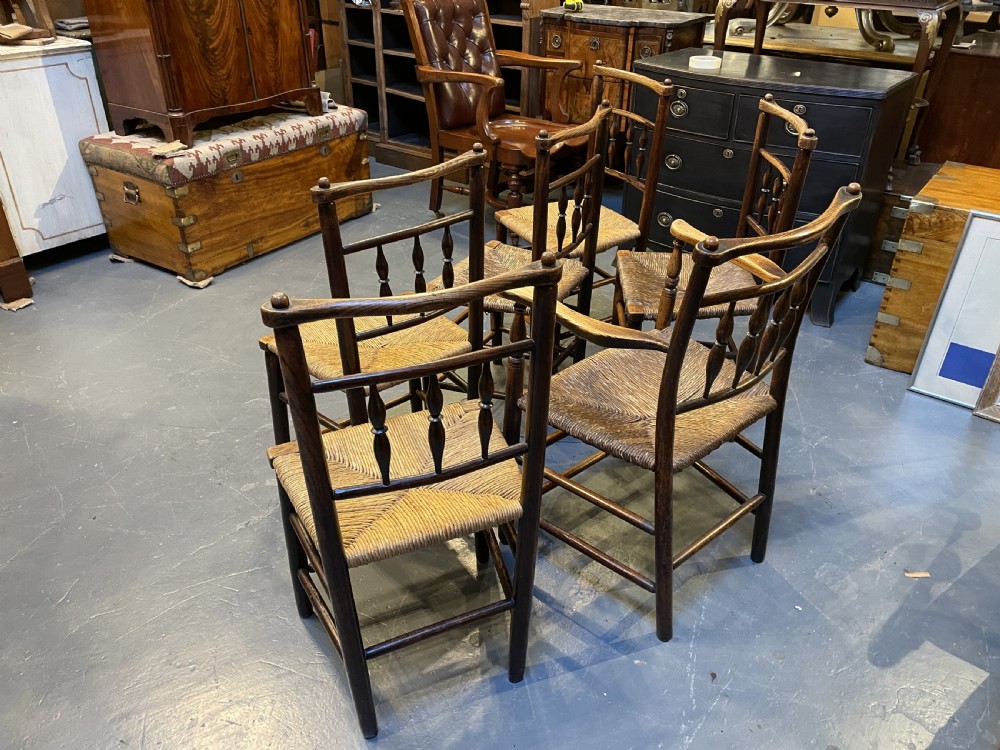 Set C19th Country Dining Chairs View V