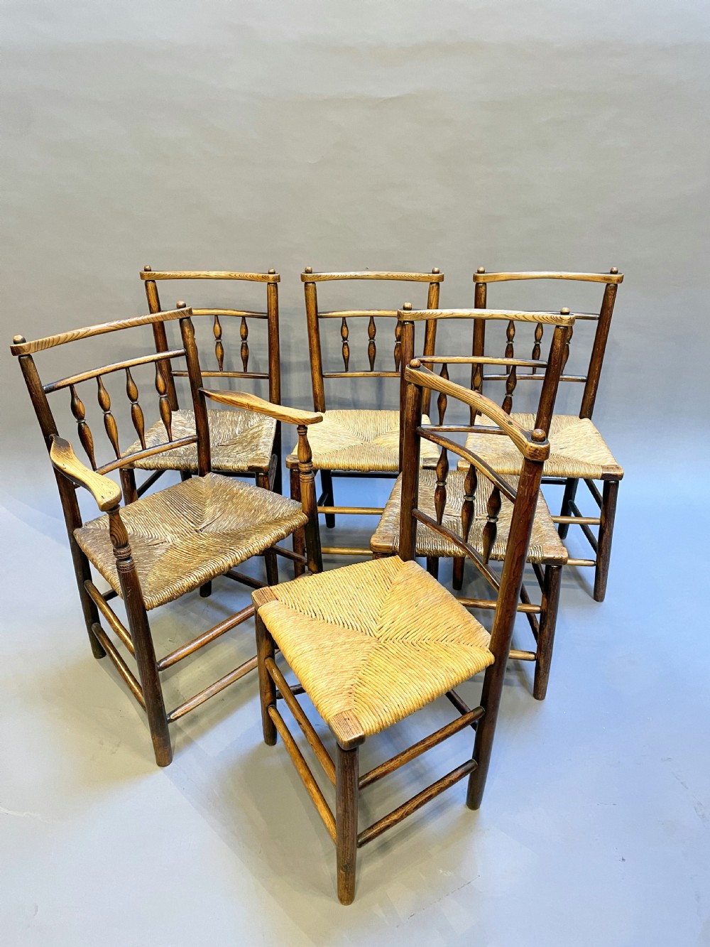 Set C19th Country Dining Chairs View VI