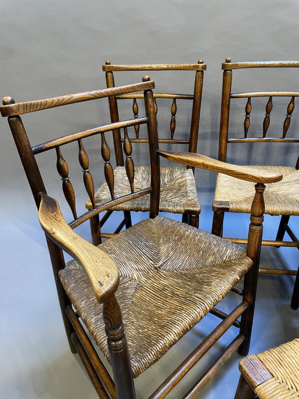 Set C19th Country Dining Chairs View IX