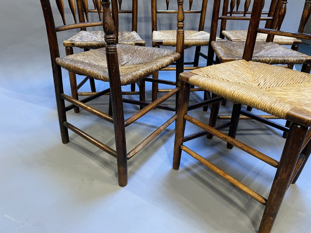 Set C19th Country Dining Chairs View XI