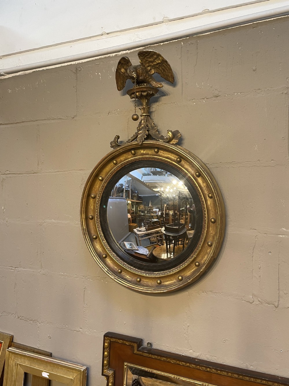 Regency Gilt Convex Mirror View II