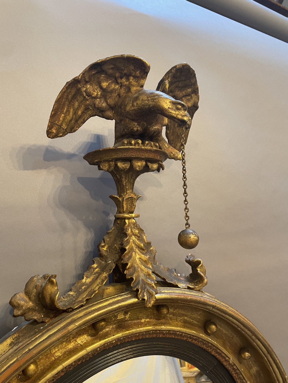 Regency Gilt Convex Mirror View V