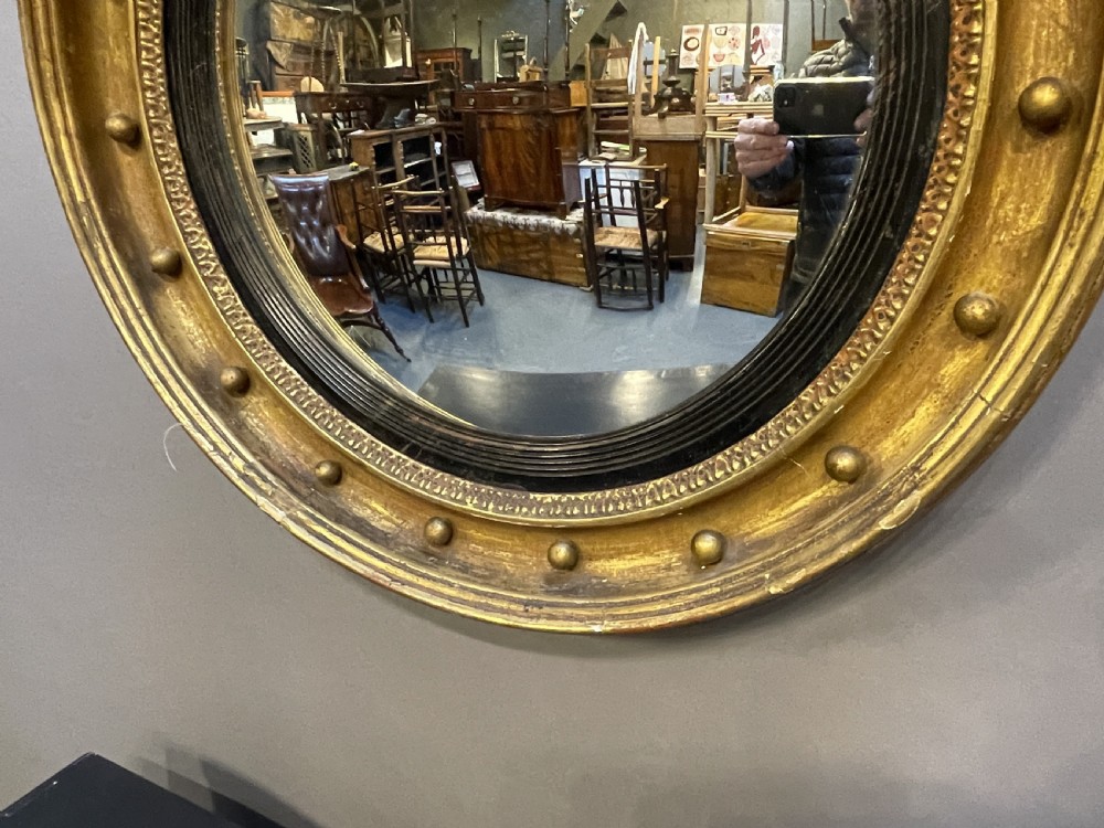 Regency Gilt Convex Mirror View X