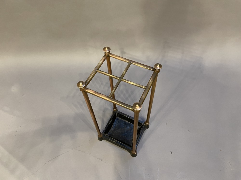 Victorian copper & brass stick stand View II