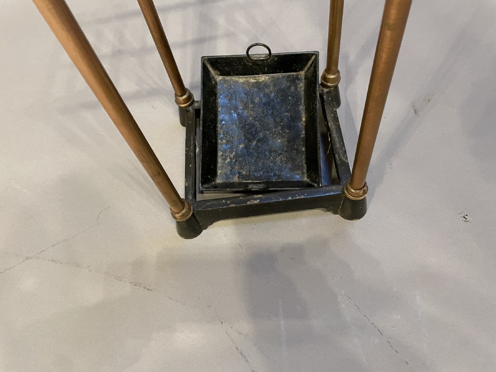 Victorian copper & brass stick stand View VI
