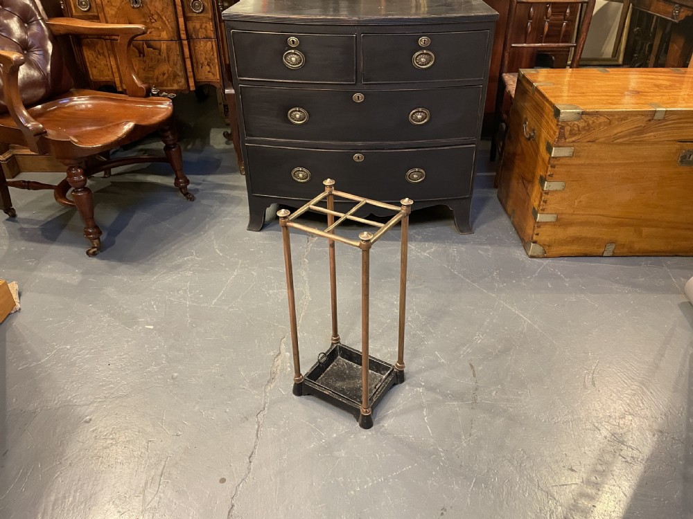 Victorian copper & brass stick stand View VIII