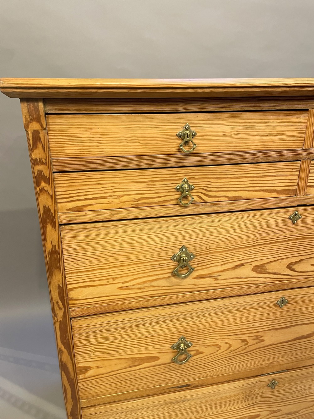 arts and crafts Oregon pine chest of drawers View IX