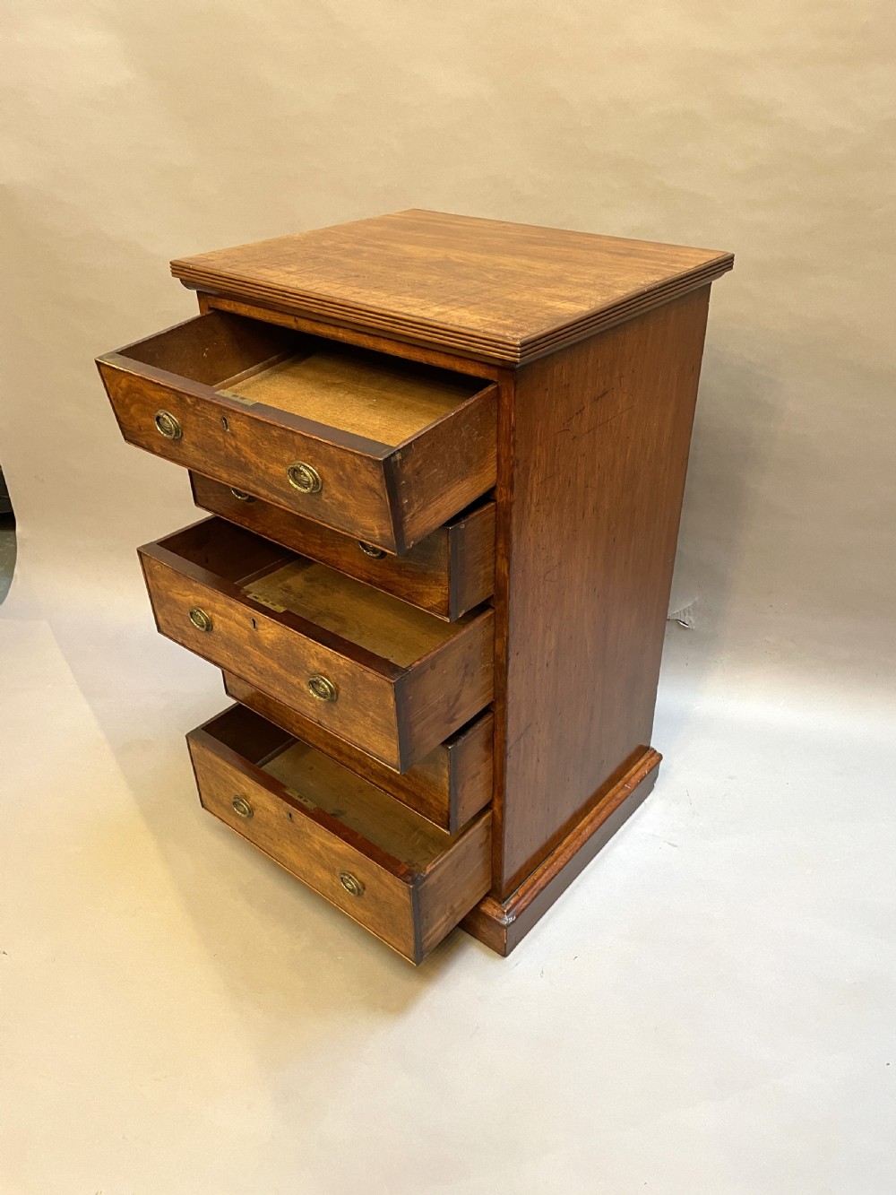 C19th mahogany narrow chest of drawers View IV