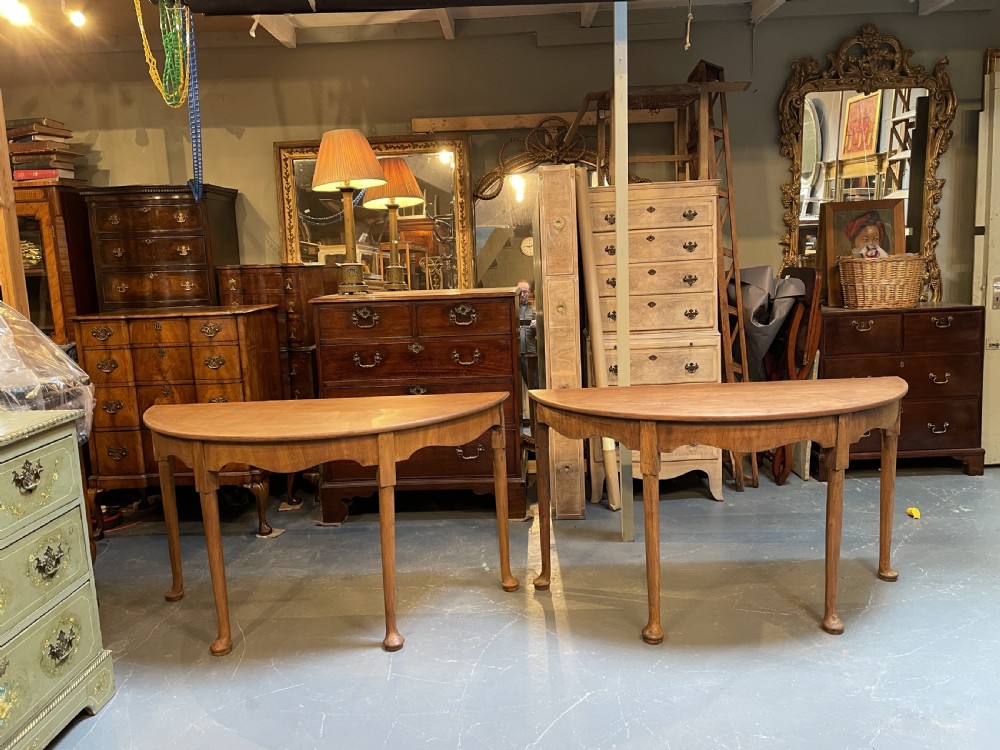 Console tables , pair Georgian mahogany View XV