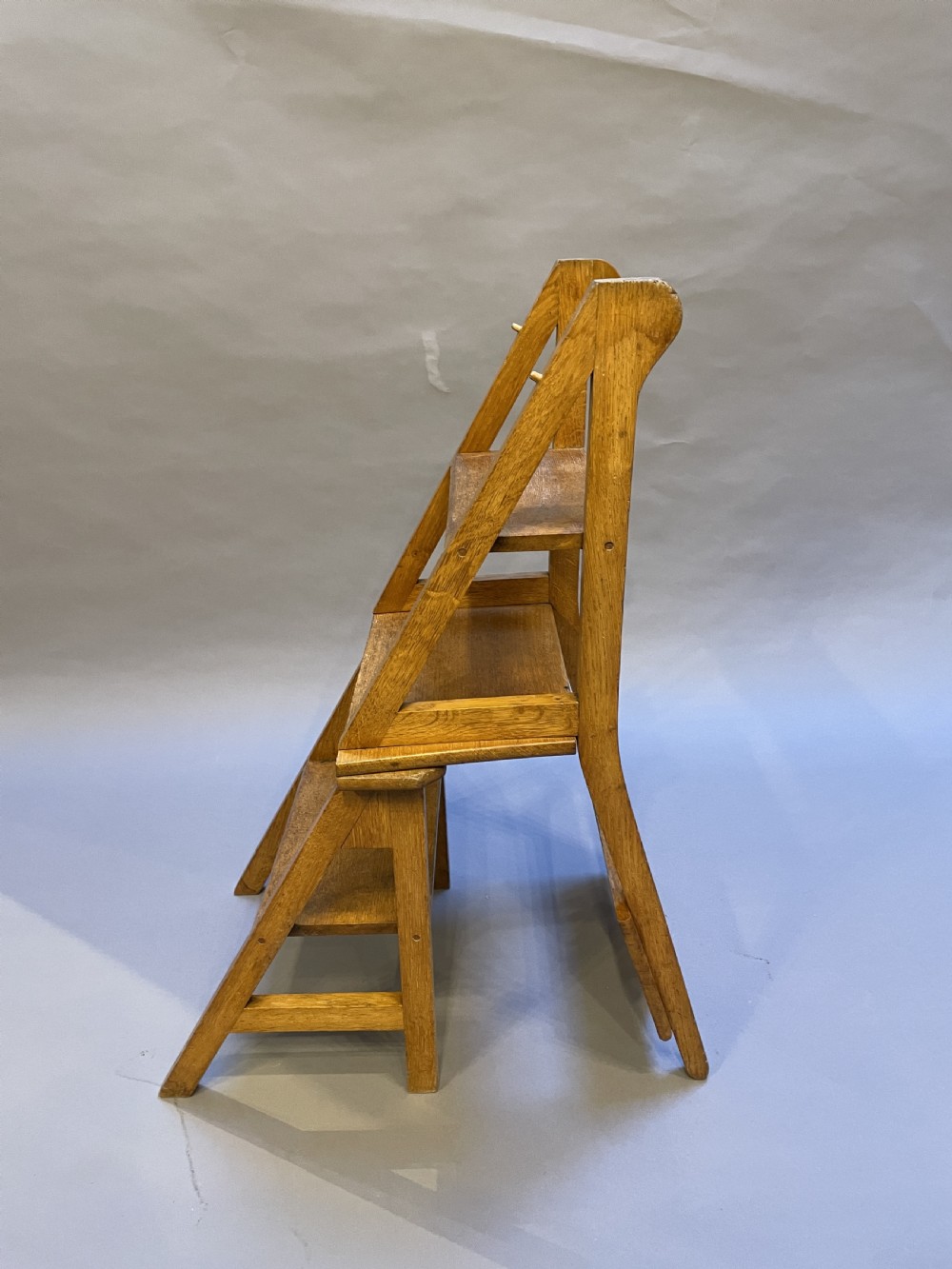 Arts and crafts metamorphic library chair steps View V