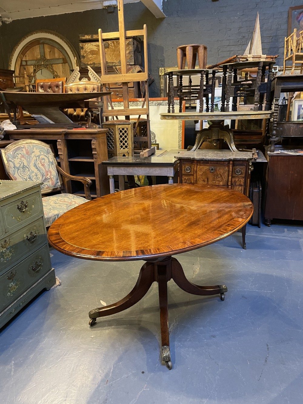 George III oval breakfast table View VII
