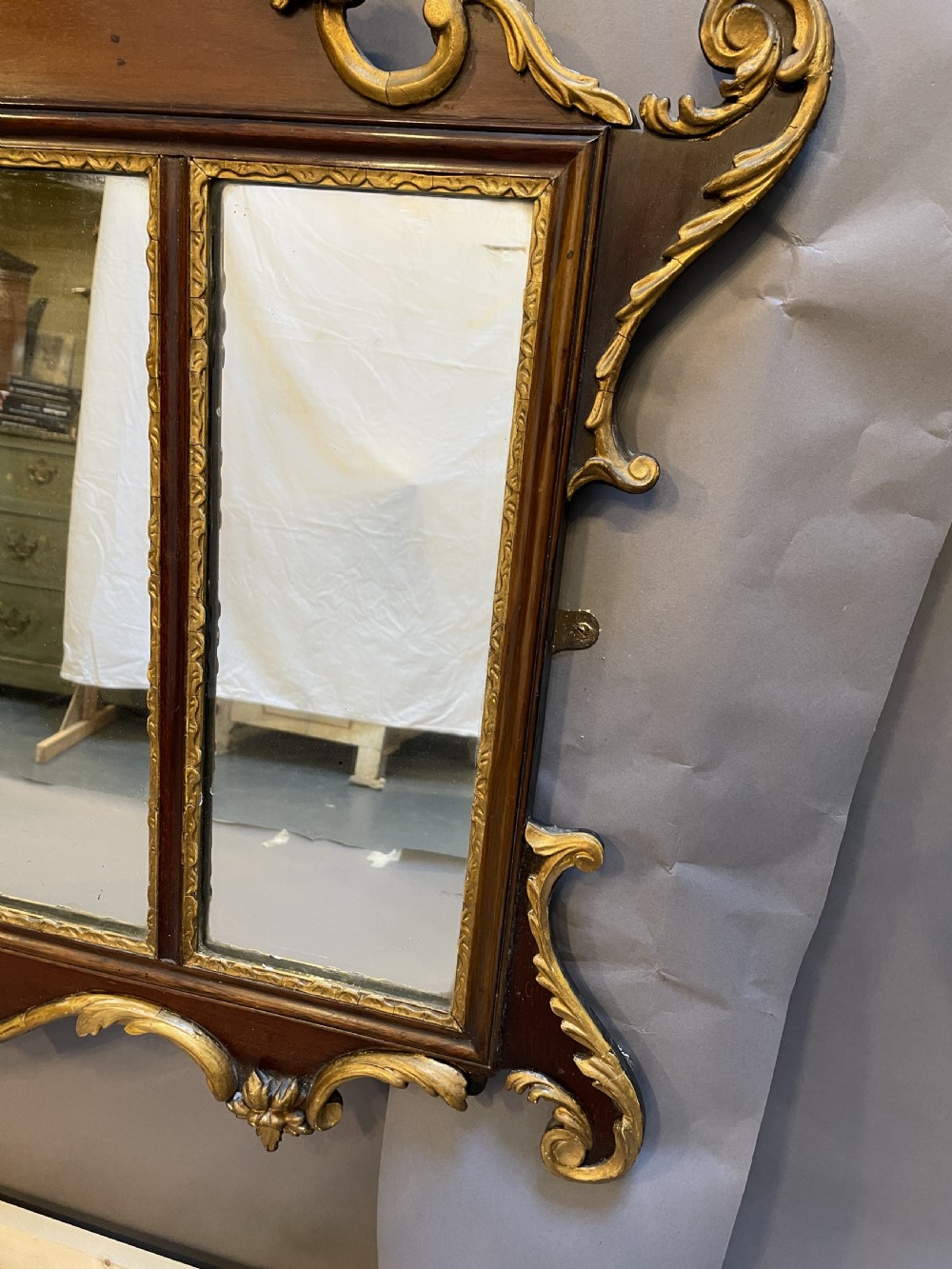 Georgian Revival overmantel mirror View III