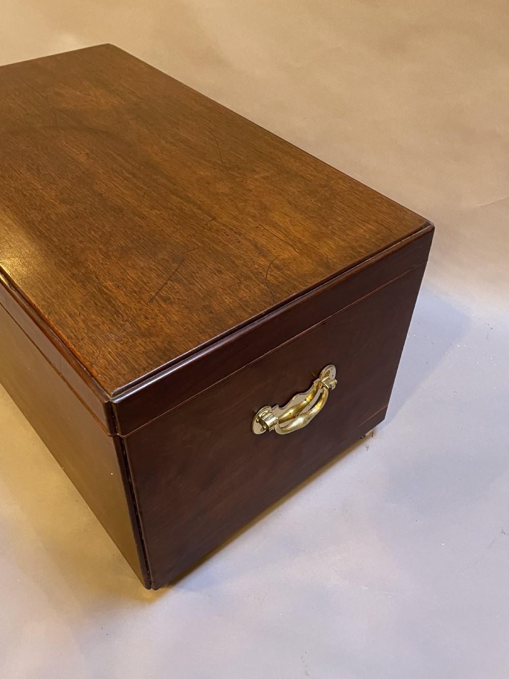 C18th Red Walnut Trunk coffer View II
