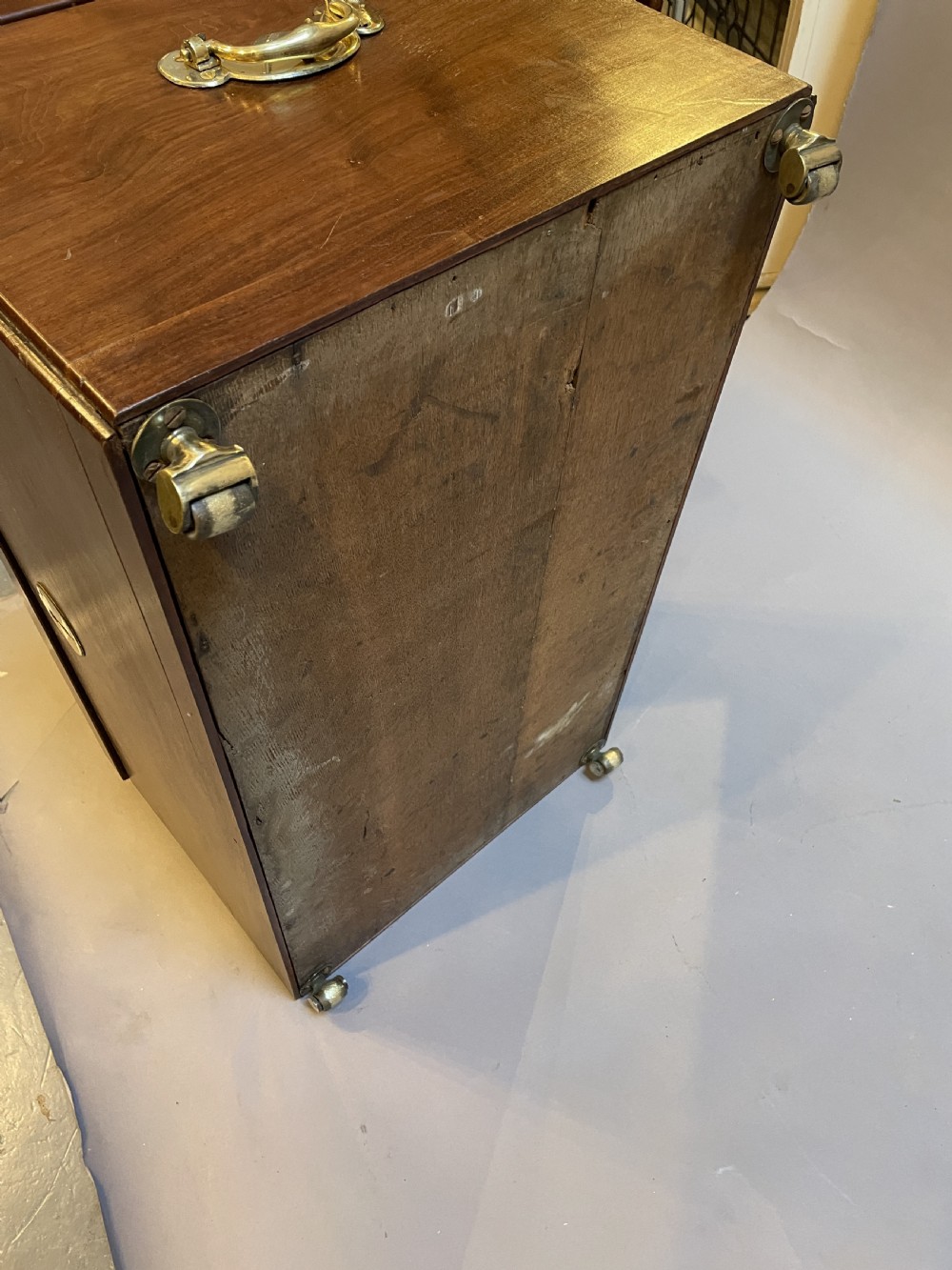 C18th Red Walnut Trunk coffer View IX