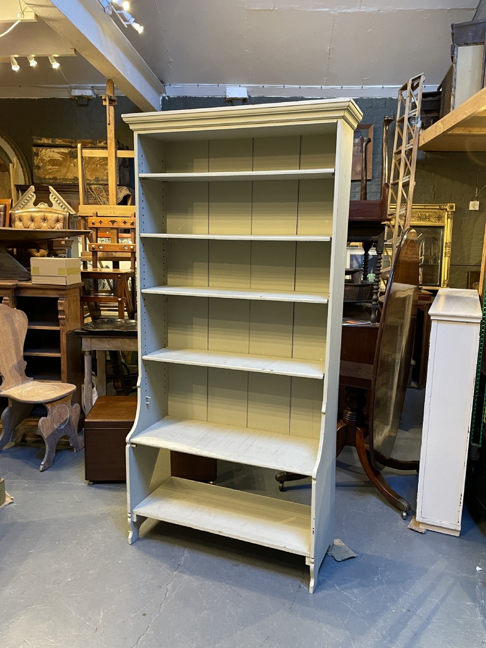 Vintage Waterfall Bookcase View VIII