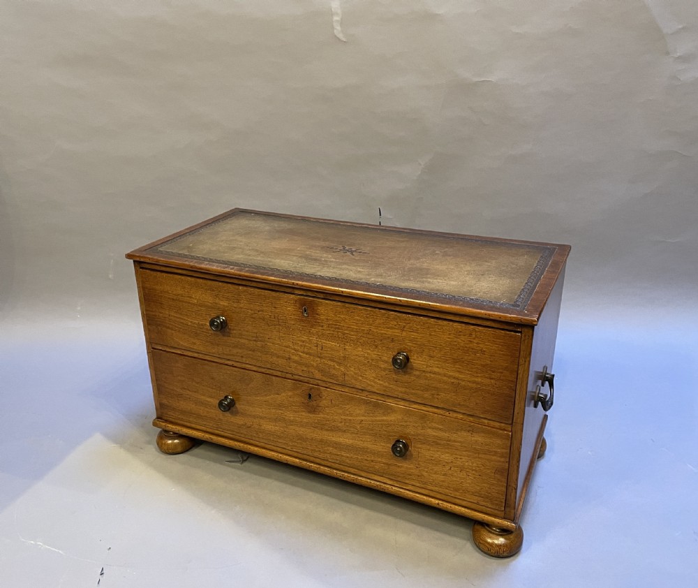 C19th mahogany low chest