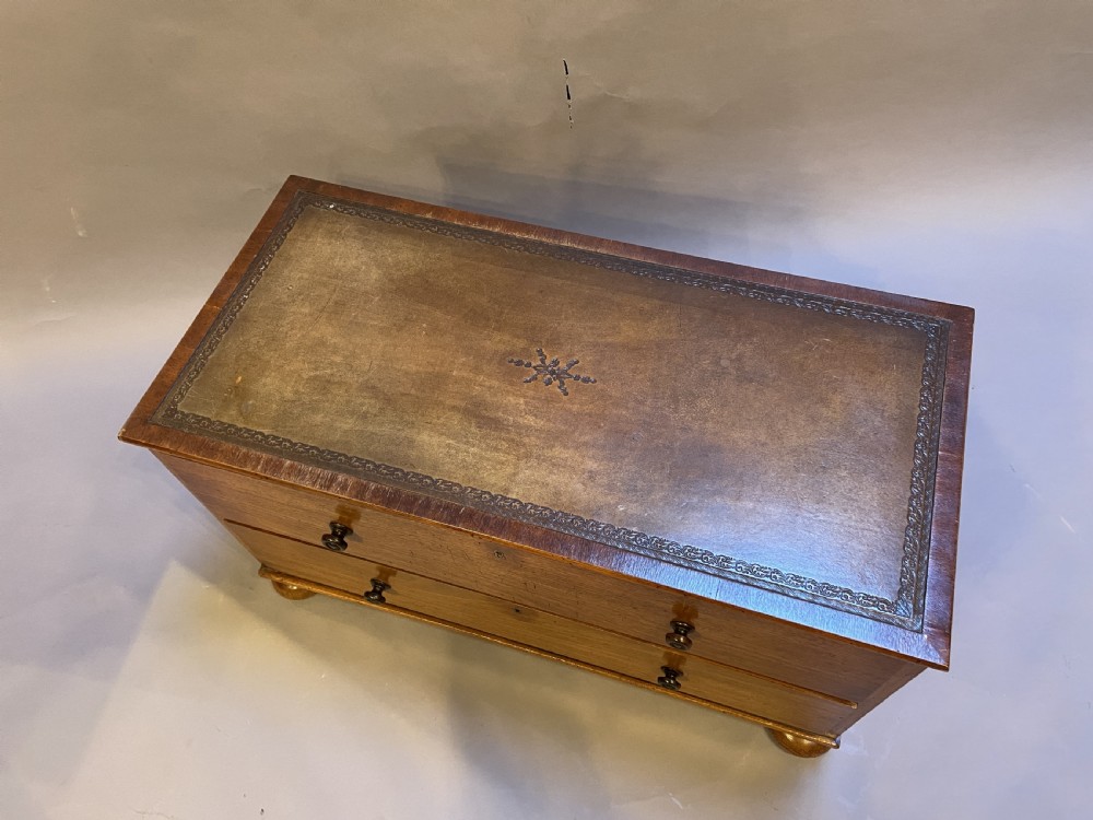 C19th mahogany low chest View II