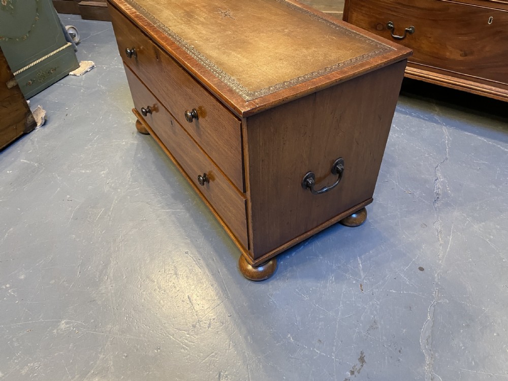 C19th mahogany low chest View VI