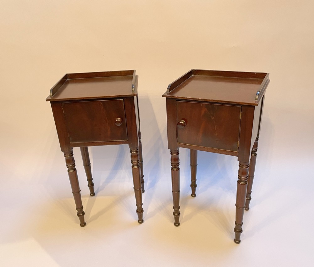 Pair bedside table cabinets