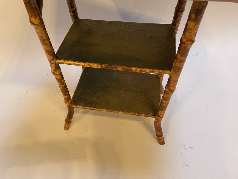 C19th bamboo & painted side table View III