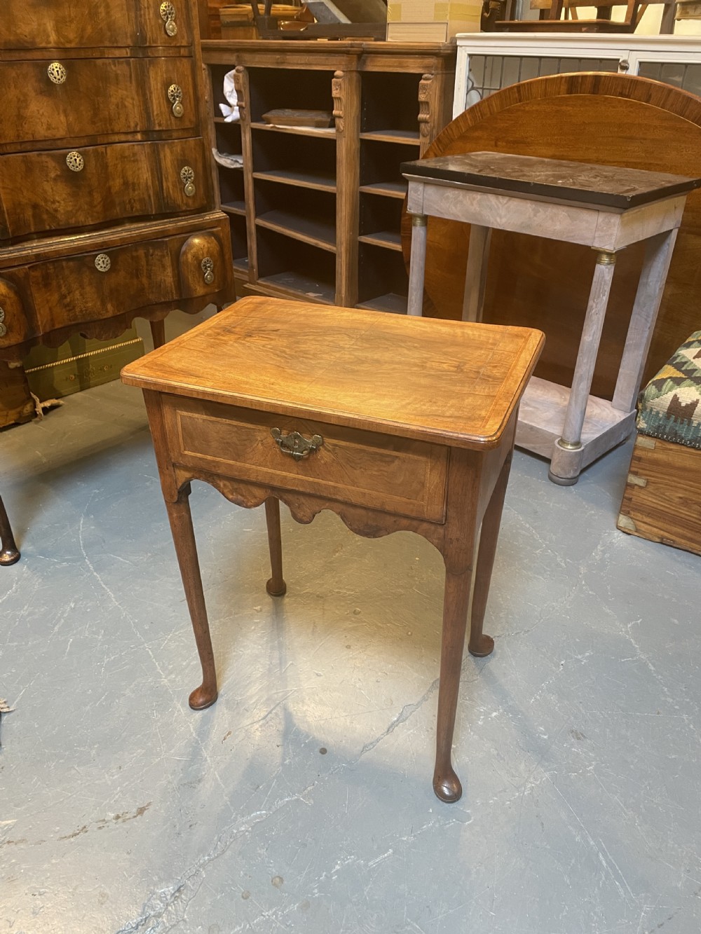 George III walnut side table View XI