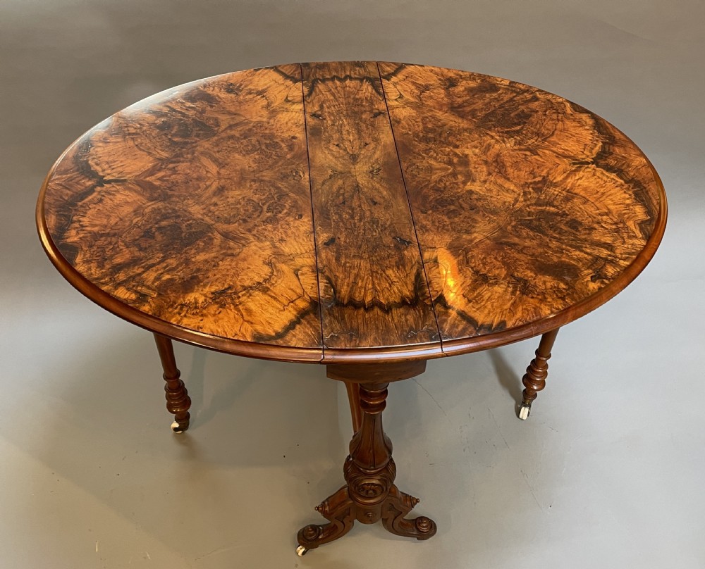 Victorian burr walnut sutherland table View IV