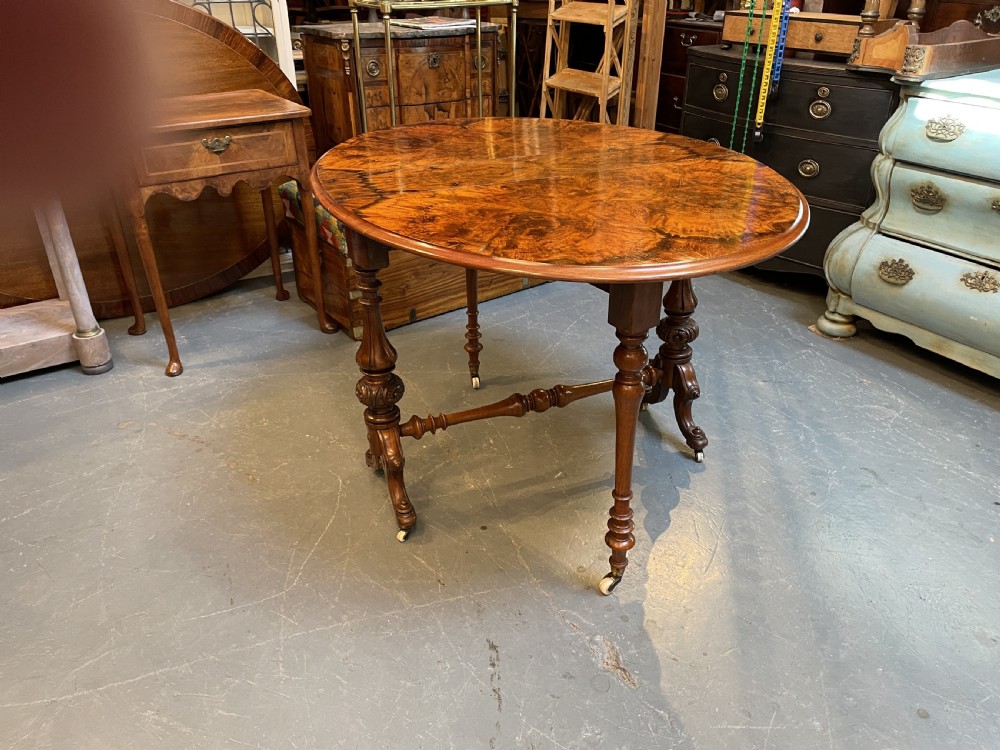 Victorian burr walnut sutherland table View VII