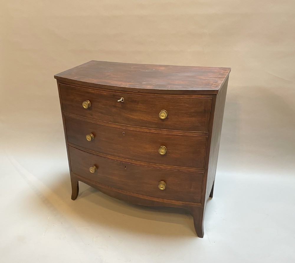 regency bow chest of drawers