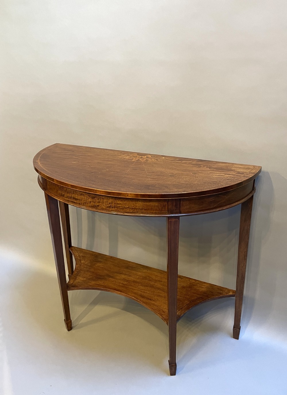 Sheraton Revival mahogany console table