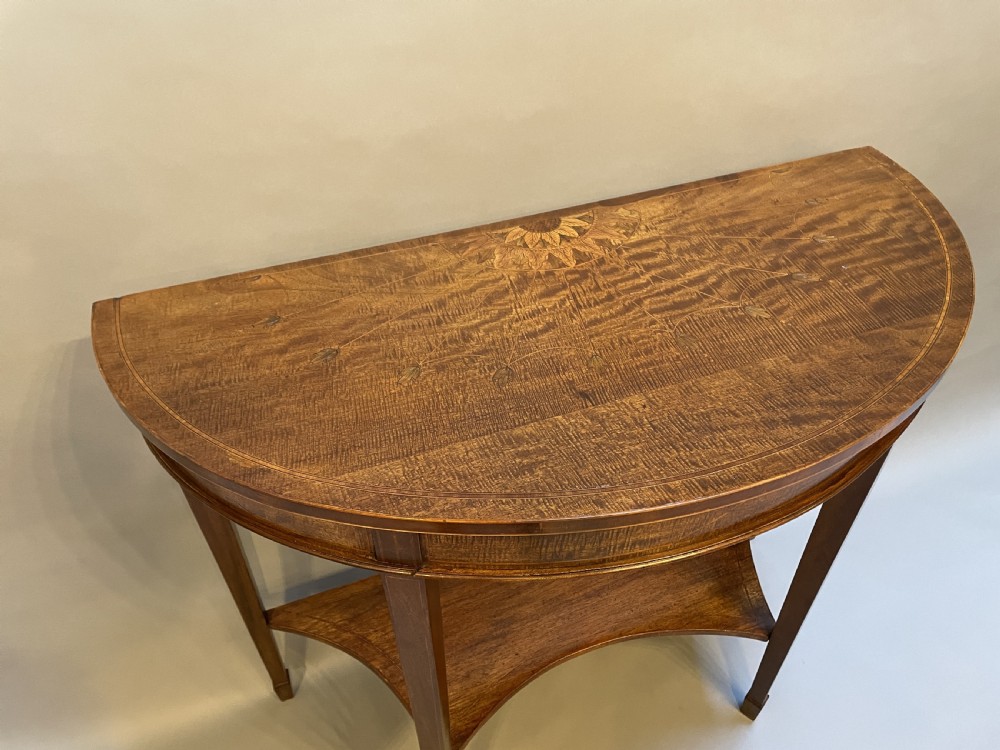 Sheraton Revival mahogany console table View VI