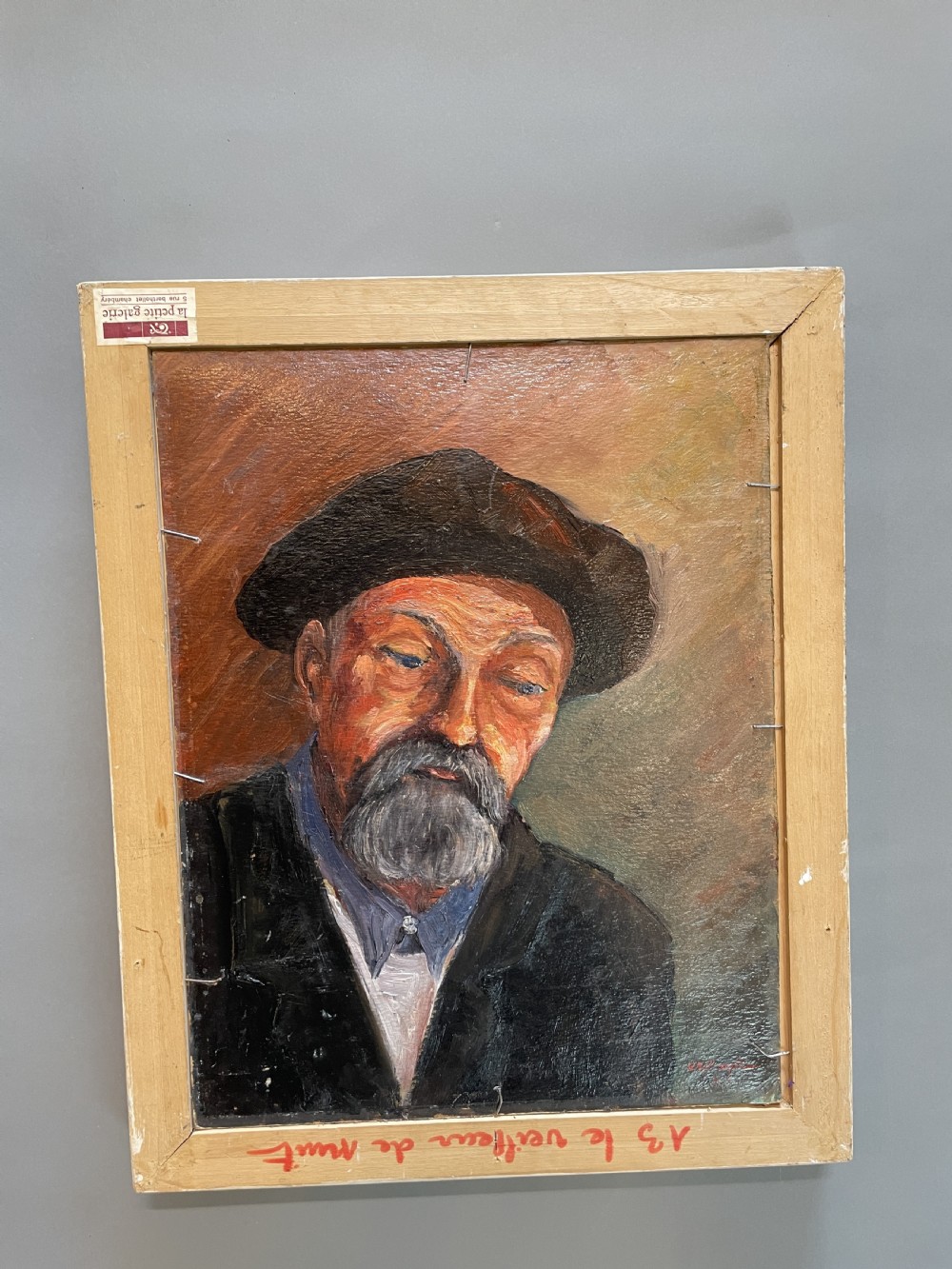 oil on board harbour scene , labelled View IX