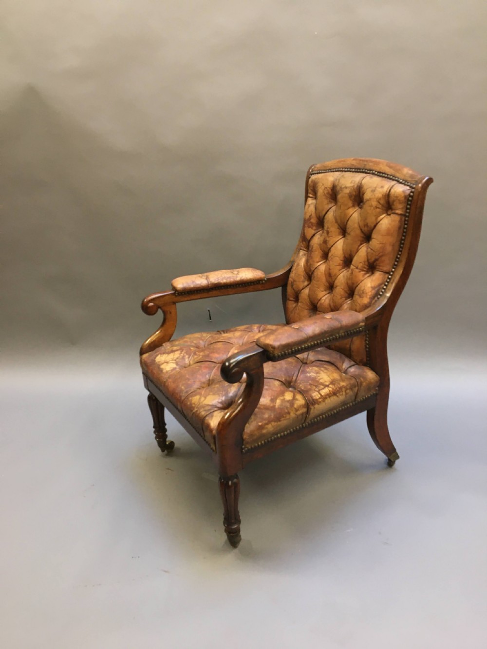 C19th Rosewood Library Chair
