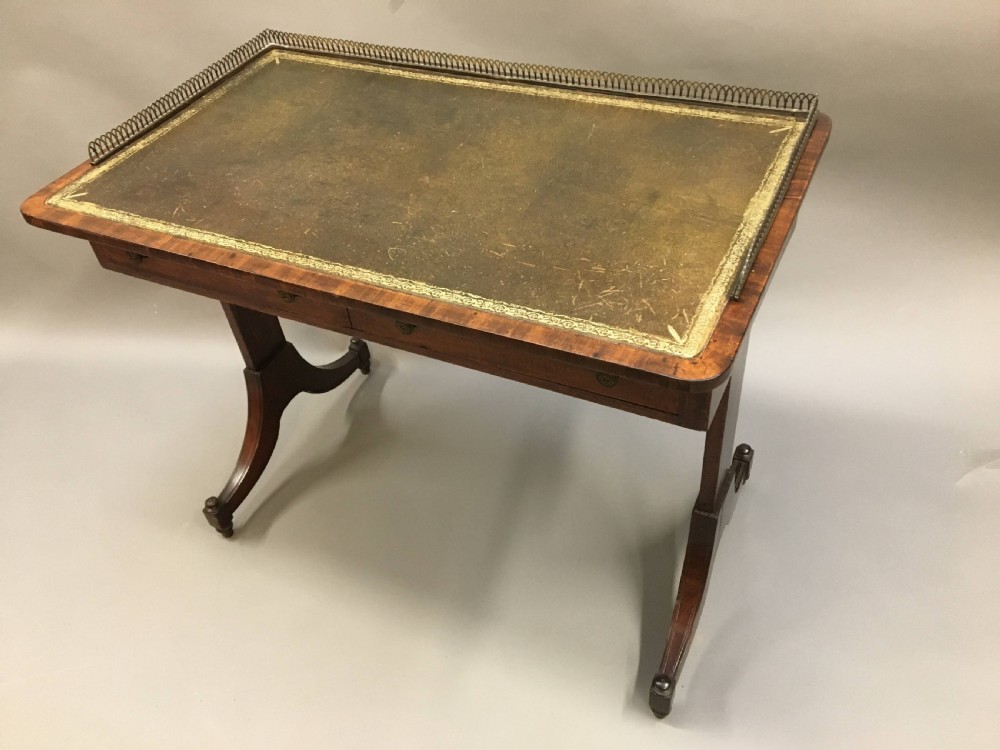 Regency Mahogany Writing Table View XI