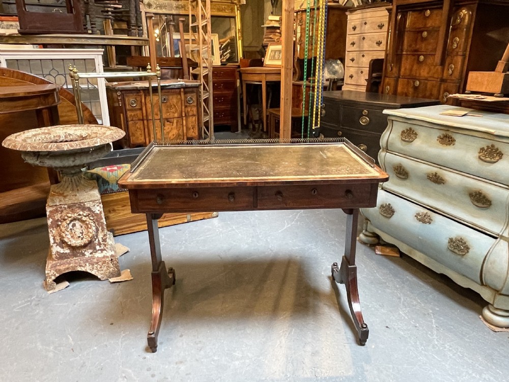 Regency Mahogany Writing Table View XV