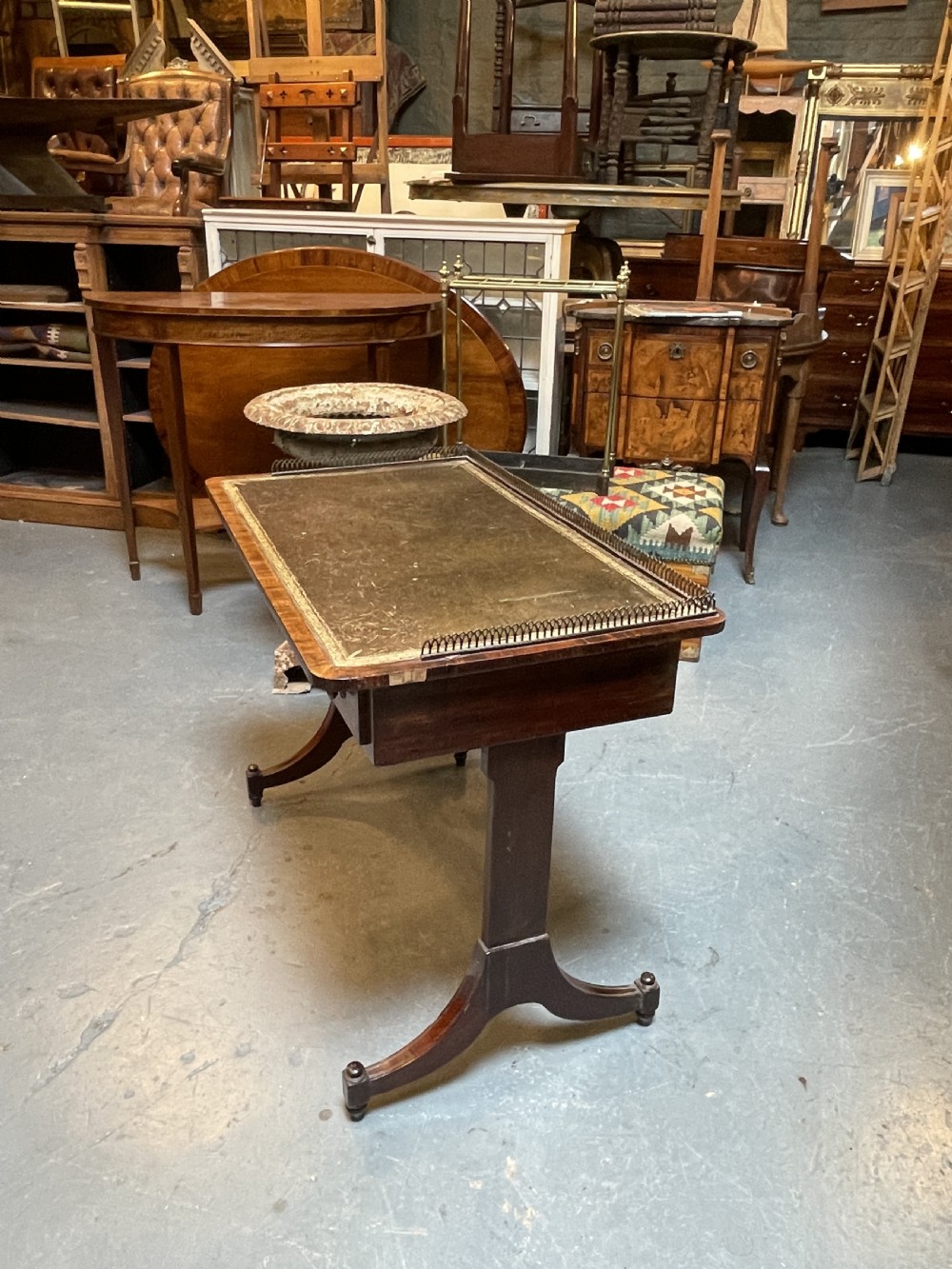 Regency Mahogany Writing Table View XVI