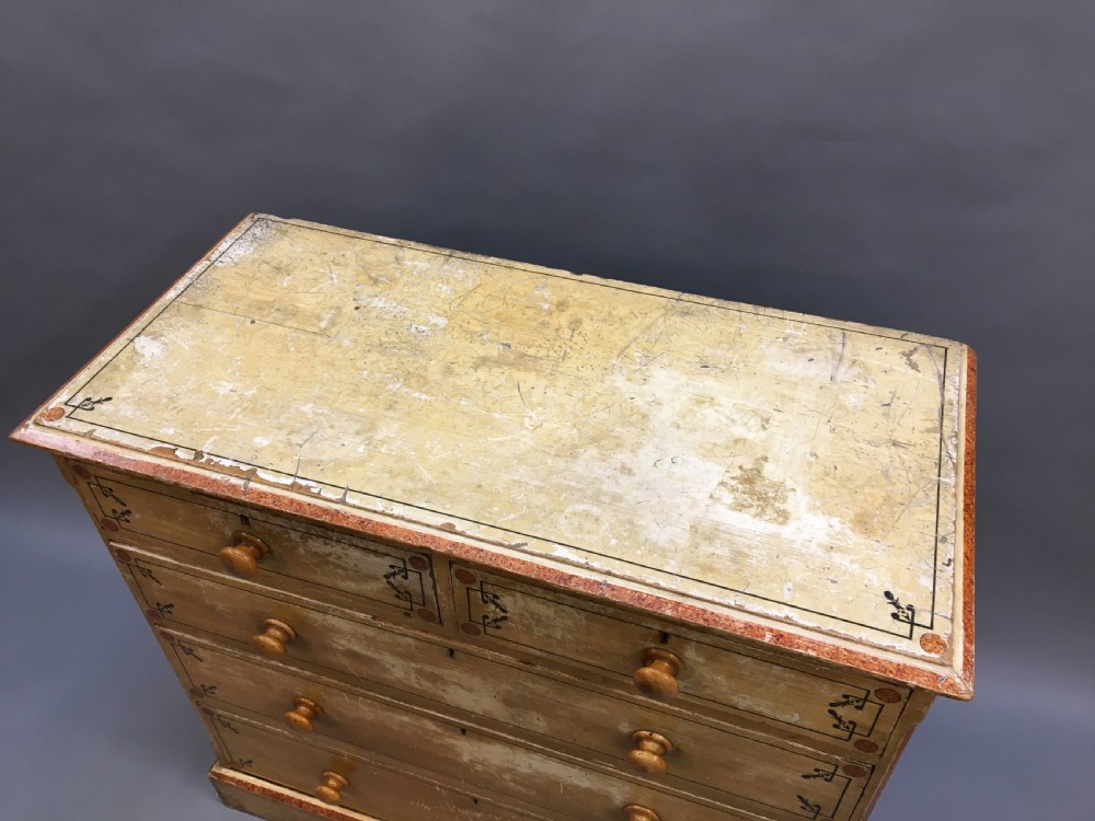 Victorian Painted Chest Of Drawers View III