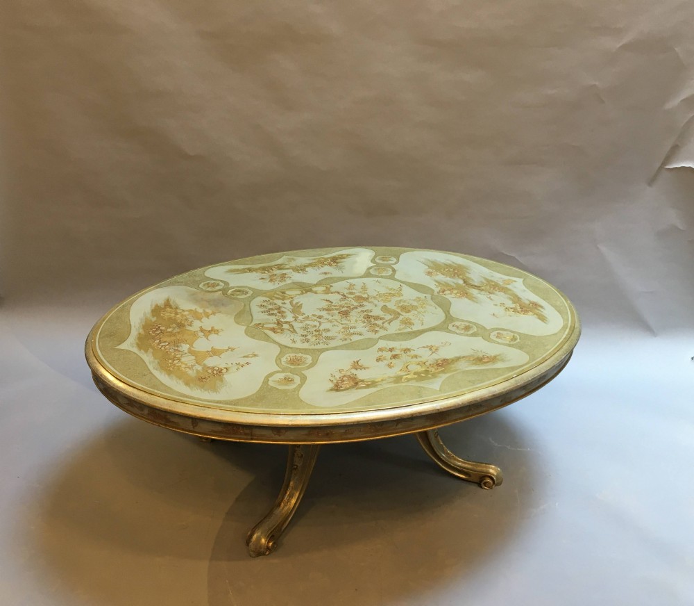 Rare painted chinoiserie coffee table