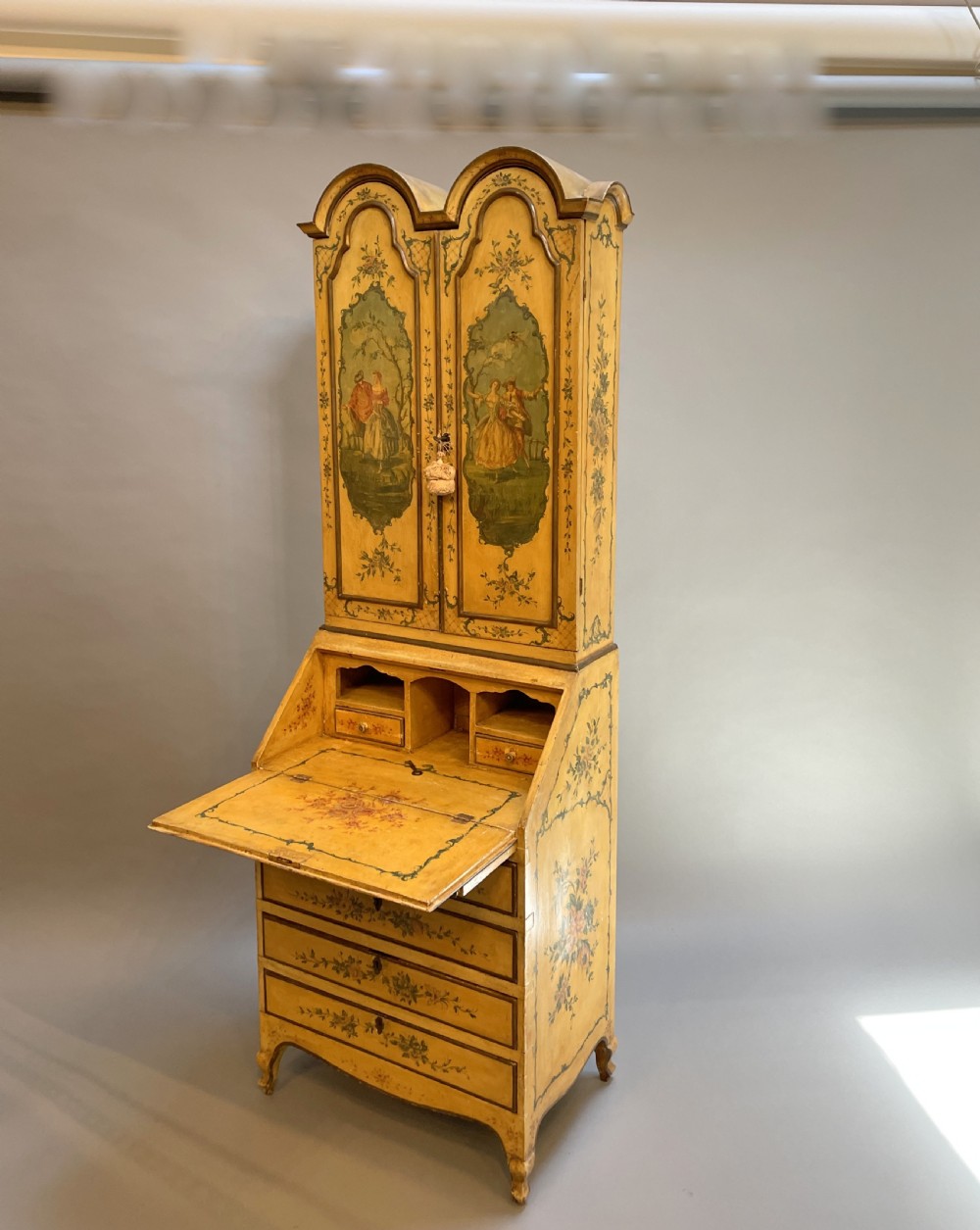 C18th Vernis Martin Style Bureau-Bookcase View II