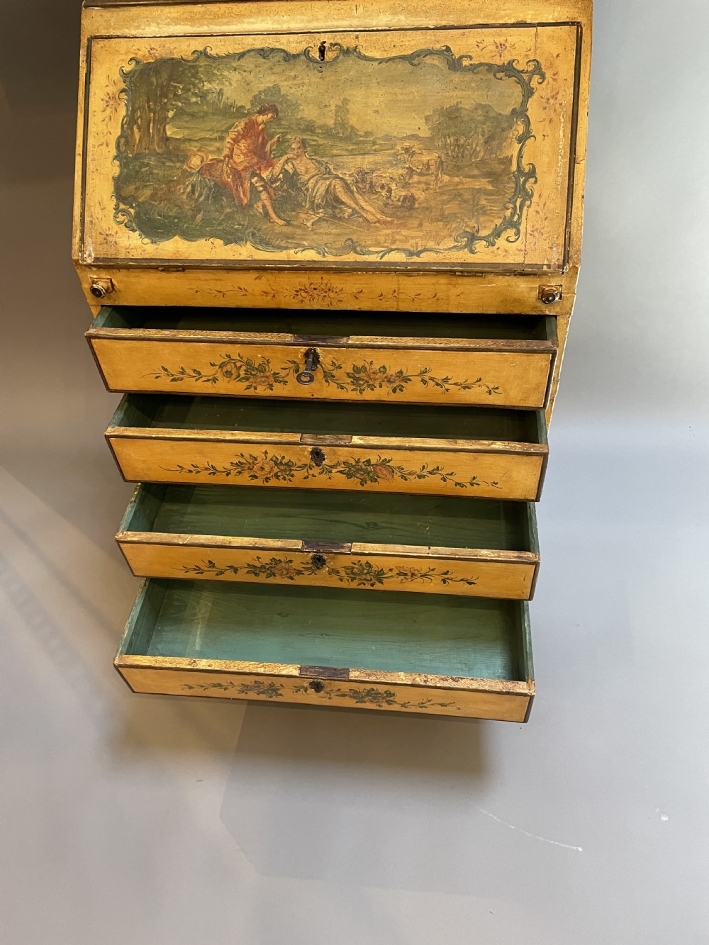 C18th Vernis Martin Style Bureau-Bookcase View VII