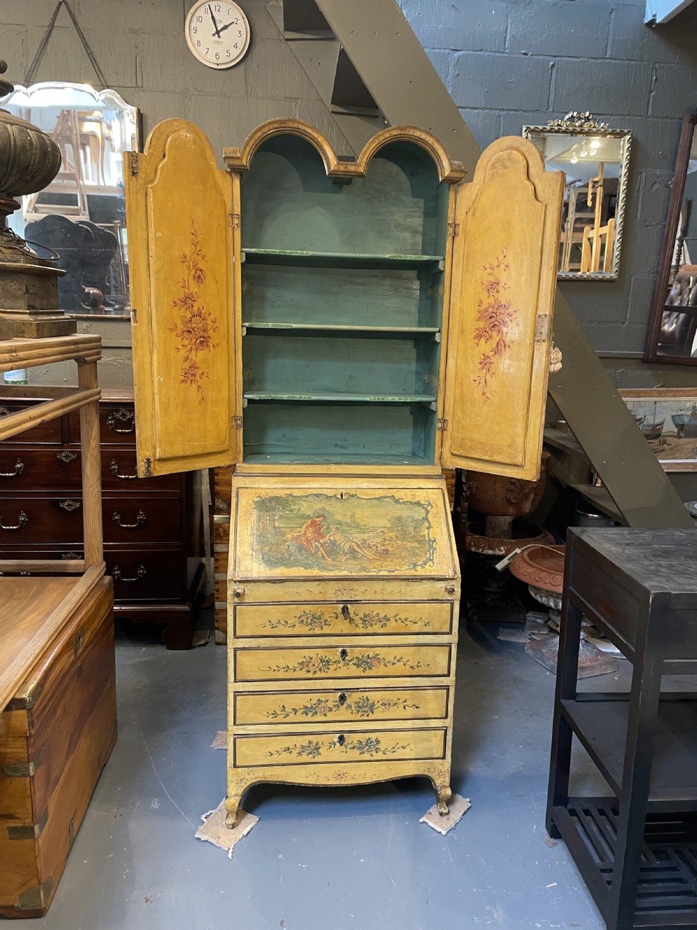 C18th Vernis Martin Style Bureau-Bookcase View XII