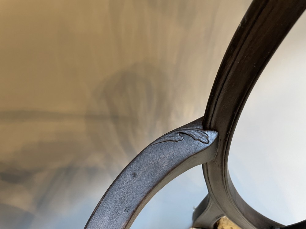 Pair Hepplewhite Design Elbow Chairs View IV