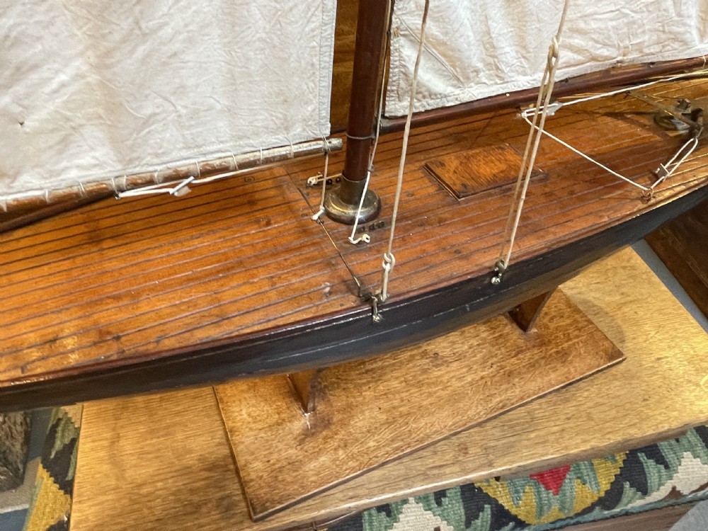 vintage mahogany pond yacht View VIII