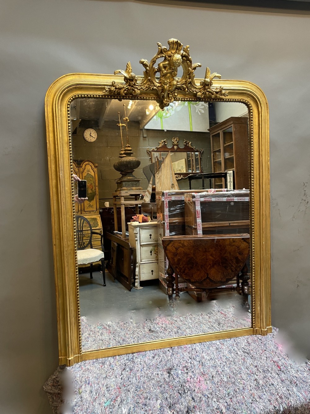 French gilt overmantle mirror View II