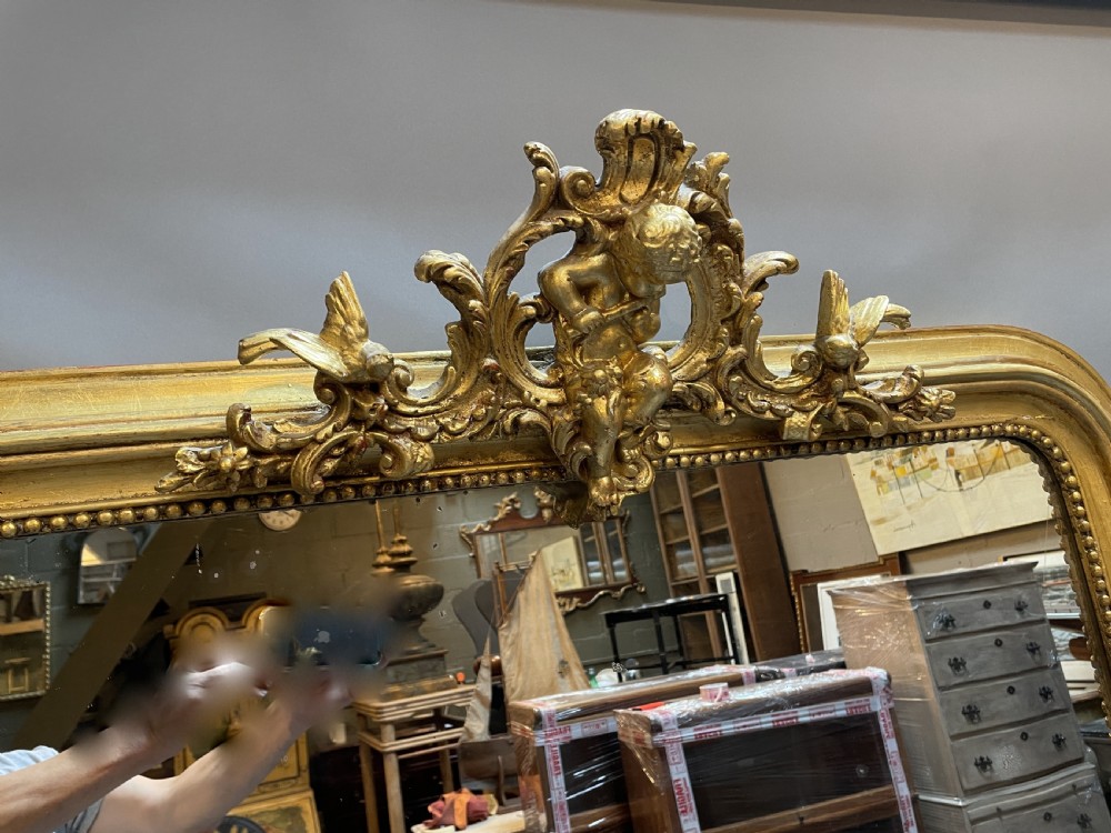 French gilt overmantle mirror View III